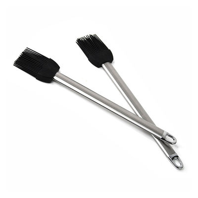 Hoogtemperatuurbestendige siliconen barbecueborstel roestvrijstalen handvat bakplaat borstel BBQ grill Basting borstel