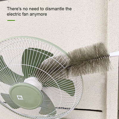 Duurzame flexibele plafondventilatorstofdoek Harde borstelharen Kunststof handgreep Reinigingsborstel