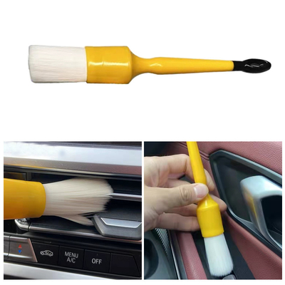 PBT Wit Plastic Haar Interieur Reiniging Tools Auto Detail Brush 5 PCS Set