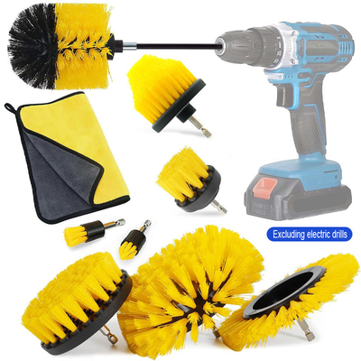 10pcs schoonmaakboor voor borstel Aanhangsel Set Huishoudelijke borstel boor Kit voor de keuken