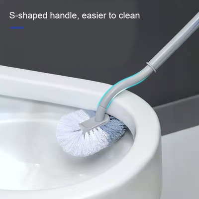 Lange handgreep schoonmaak geen dode hoek toiletborstel huishoudelijk wandhangend en zacht haar S-vormig handgreep