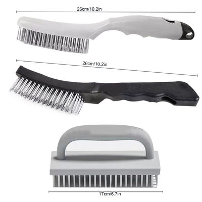 Plastic Handle Clean Metal Dirt Play Roestvrij staal Reiniging Industrieel staal borstel