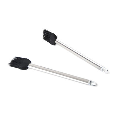Hoogtemperatuurbestendige siliconen barbecueborstel roestvrijstalen handvat bakplaat borstel BBQ grill Basting borstel