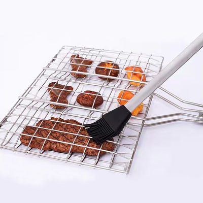Hoogtemperatuurbestendige siliconen barbecueborstel roestvrijstalen handvat bakplaat borstel BBQ grill Basting borstel