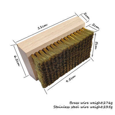 Houten staalborstel 11cm van het Basisroestvrije staal de Beuk van de Koolstofdraad