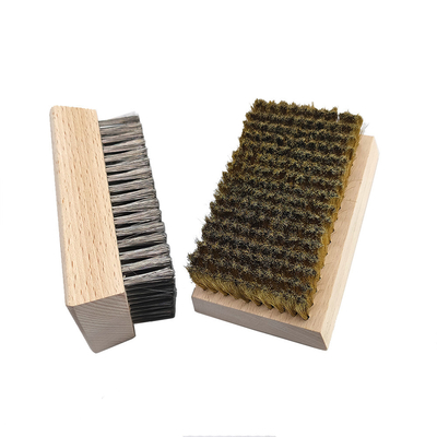 Houten staalborstel 11cm van het Basisroestvrije staal de Beuk van de Koolstofdraad