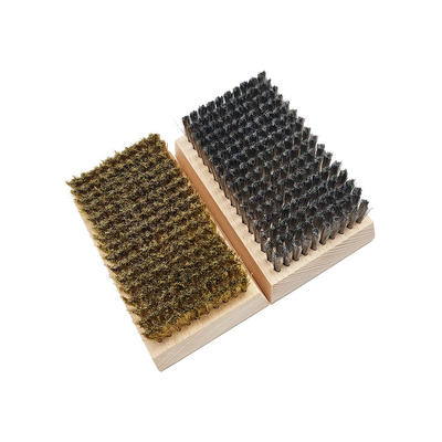 Houten staalborstel 11cm van het Basisroestvrije staal de Beuk van de Koolstofdraad